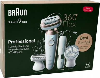 Изображение Braun Braun Silk-épil 9 Flex 9-360 3D 40 pset(y) Róowy, Biay