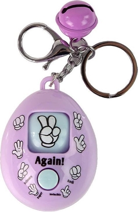 Attēls no Breloczek LeanToys Brelok Do Kluczy Gra Papier Kamie Noyce Fioletowy