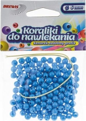 Изображение BREWIS Koraliki do nawlekania BREWIS 6mm K6-7 niebies. Brewis