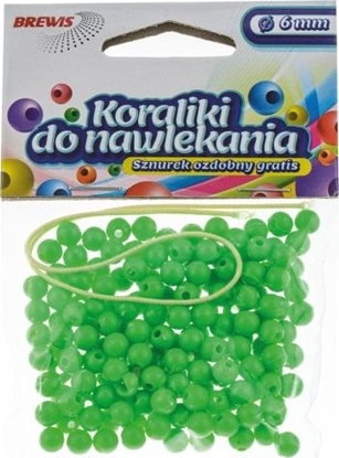 Изображение BREWIS Koraliki do nawlekania BREWIS 6mm K6-8 zielony Brewis