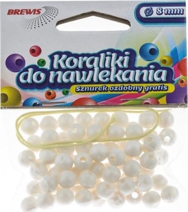 Изображение BREWIS Koraliki do nawlekania BREWIS 8mm K8-1 biay Brewis
