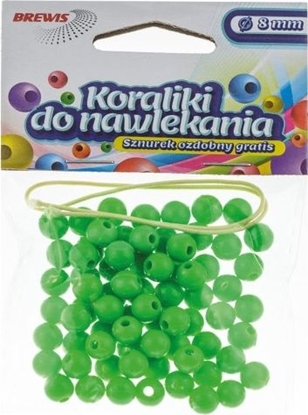 Изображение BREWIS Koraliki do nawlekania BREWIS 8mm K8-8 zielony Brewis
