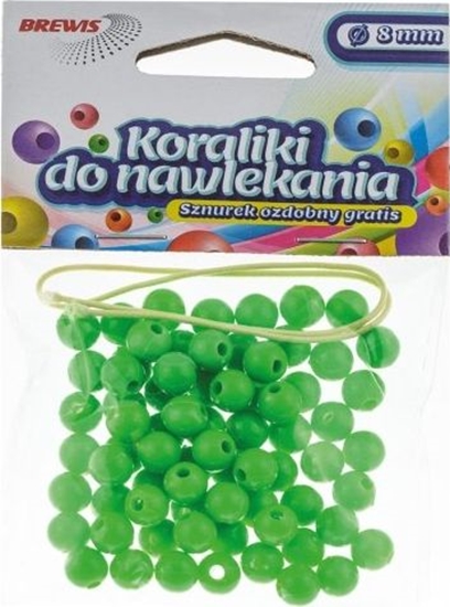 Изображение BREWIS Koraliki do nawlekania BREWIS 8mm K8-8 zielony Brewis