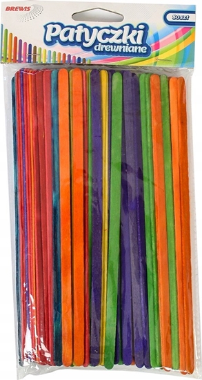 Picture of BREWIS Patyczki kreatywne kolorowe 17,8cm 80szt