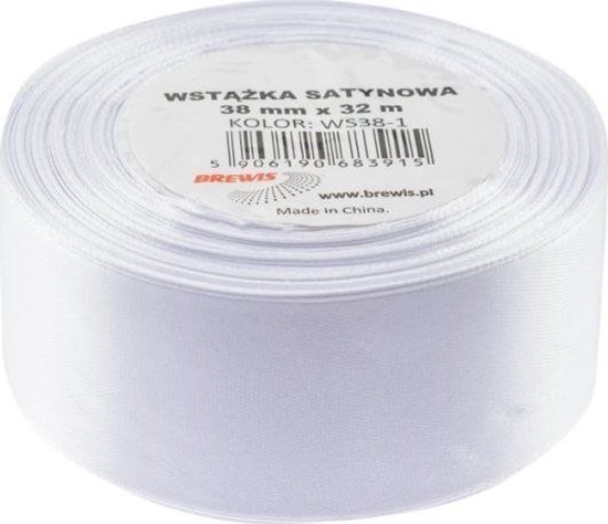 Picture of BREWIS Wstka satynowa biaa 38 mmx32m