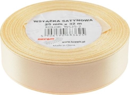 Изображение BREWIS Wstka satynowa 25mm/32mm kolor 2 ecru Brewis