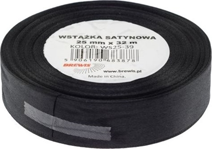 Picture of BREWIS Wstka satynowa BREWIS 25mm/32mm kolor 39 czarny Brewis