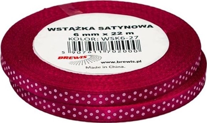 Picture of BREWIS Wstka satynowa BREWIS kropki 12mm x 22m kolor 27 Brewis