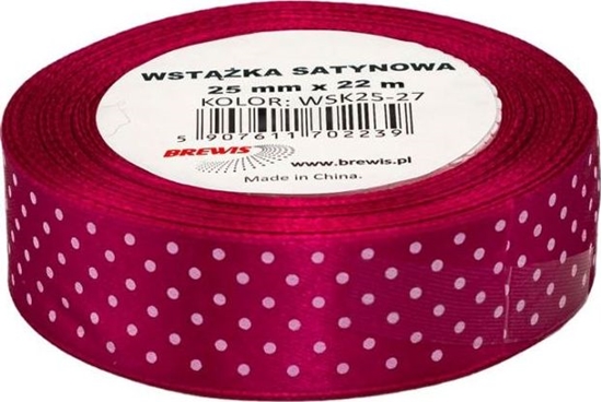 Picture of BREWIS Wstka satynowa BREWIS kropki 25mm WSK25-27 Brewis