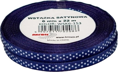 Picture of BREWIS Wstka satynowa BREWIS kropki 6mm WSK6-153 Brewis