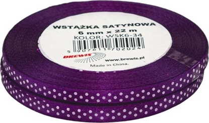 Picture of BREWIS Wstka satynowa BREWIS kropki 6mm WSK6-34 Brewis
