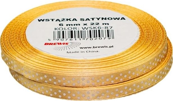 Picture of BREWIS Wstka satynowa BREWIS kropki 6mm WSK6-87 Brewis