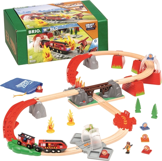 Picture of Brio Brio Railway BRIO traukinio bgi rinkinys Fire Rescue, 636004