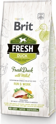 Attēls no Brit Fresh Fresh Duck&Millet Adult Run&Work 12kg