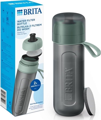 Attēls no Brita Butelka filtrujca Active Pastelowa ziele + 2 filtry MicroDisc 600ml