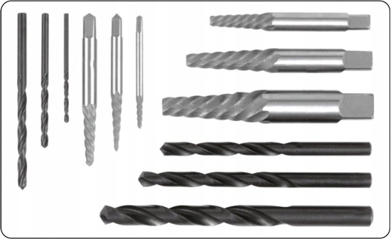 Picture of BROKEN SCREWS EXTRACTORS + SILVER DRILLS