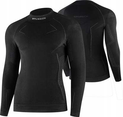 Attēls no Brubeck LS1666M Bluza mska EXTREME MERINO czarny S