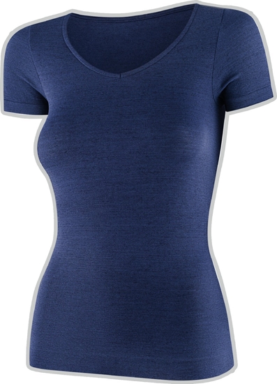 Picture of Brubeck SS1398W Koszulka damska z krótkim rkawem COMFORT MERINO granatowy L