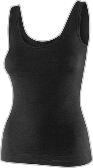 Picture of Brubeck TA1059W Koszulka damska bez rkawów COMFORT MERINO czarny M