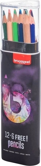 Picture of BRUYNZEEL SAKURA Bruynzeel Colour pencil tin light | 12 + 6 free colours