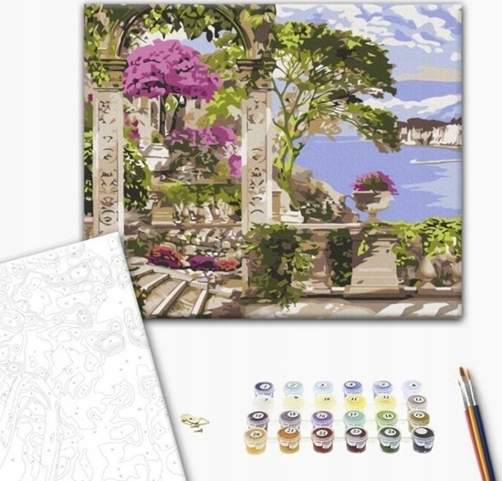 Picture of BRUSHME Malowanie po numerach BRUSHME, 40x50 cm, kwiaty w ogrodzie, 1 szt.