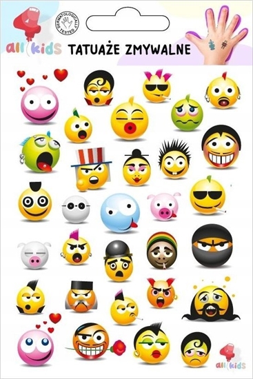 Picture of Buki Tatuae zmywalne dla dzieci Buki emotki