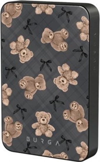 Picture of Burga Gunmetal Magnetic Powerbank - magnetyczny powerbank 5000 mAh kompatybilny z MagSafe, kabel USB-C - USB-C w zestawie (BFF)