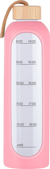Picture of Butelka szklana KiCA Hydro Glass 1000 ml - róowa.