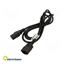 Picture of Cable | 3x1mm2 | IEC C14 male,IEC C15 female | PVC | 1.8m | black | 10A
