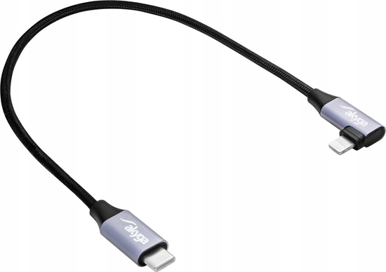 Picture of Kabel USB Akyga USB-C - Lightning 0.3 m Czarny (AK-USB-55)