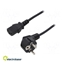 Picture of Cable; CEE 7/7 (E/F) plug angled,IEC C13 female; PVC; 1.2m; 10A