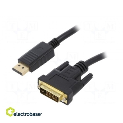 Attēls no Cable; DisplayPort plug,DVI-D (24+1) plug; PVC; 1.8m; black