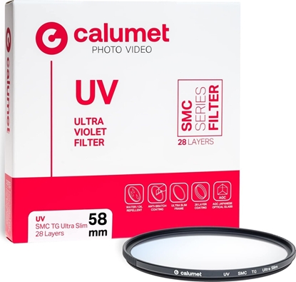 Attēls no Calumet Filtr UV SMC TG 58 mm Ultra Slim 28 Layers