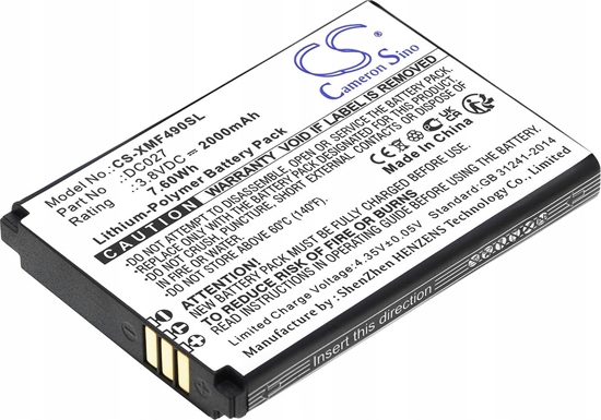 Picture of Cameron Sino Akumulator Bateria Typ Dc027 Dc-027 Do Router Mobilny Xiaomi F490 4g F490g4 / Cs-xmf490sl