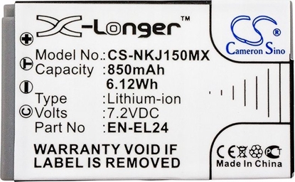 Изображение Cameron Sino Akumulator Bateria Typu En-el24 / Enel24 Do Nikon 1 J5 / Cs-nkj150mx