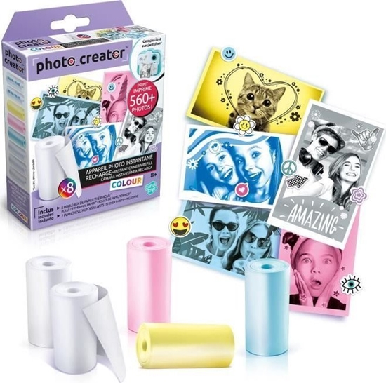 Изображение Canal Toys Photo Creator photo paper refill kit, additional colored paper rolls, 8 pcs