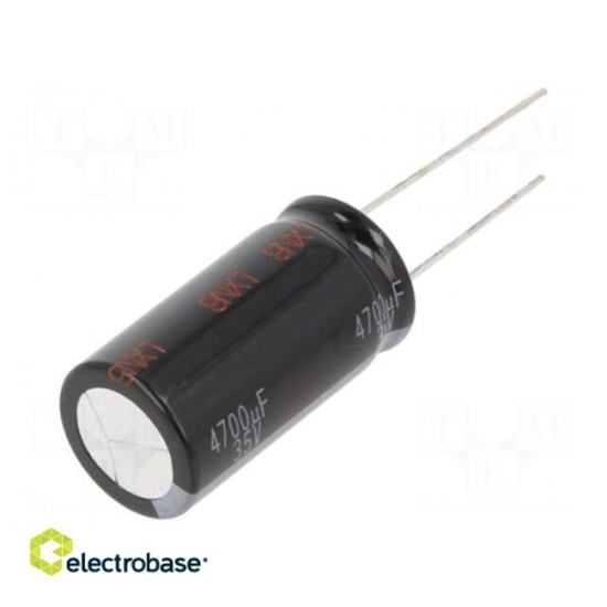 Изображение Capacitor: electrolytic | THT | 4700uF | 35VDC | Ø16x31.5mm | ±20% | HD