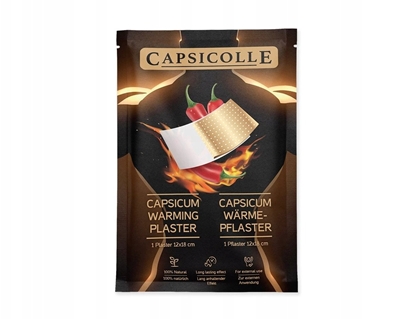 Attēls no Capsicolle Plaster rozgrzewajcy z naturaln kapsaicyn, 12x18 cm, opakowanie 50 szt