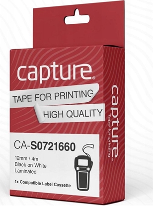 Изображение Capture 12mm x 4m Black on White