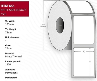 Picture of Capture Ship-label 105 x 75mm, Core