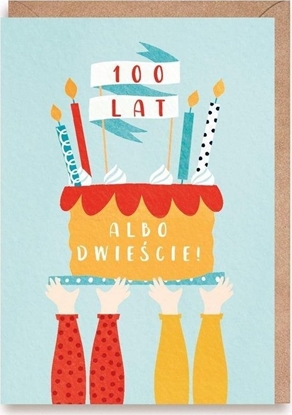 Attēls no Cardie Kartka urodzinowa 100 lat, albo dwiecie, eko