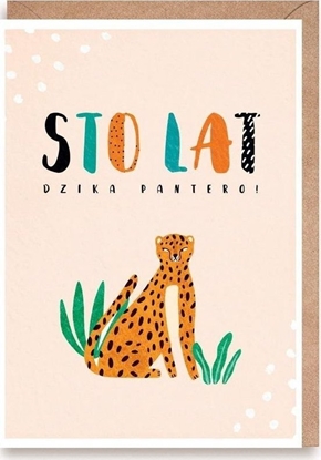 Attēls no Cardie Kartka urodzinowa Sto lat, Dzika Pantero, eko