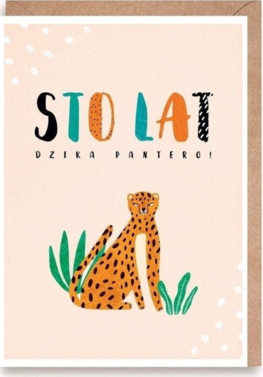 Picture of Cardie Kartka urodzinowa Sto lat, Dzika Pantero, eko