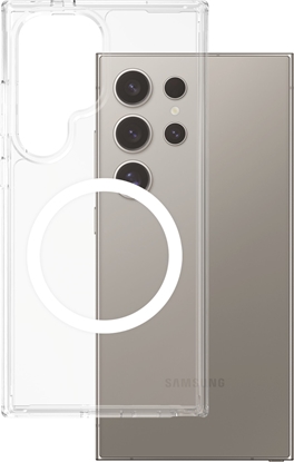 Attēls no CARE Flagship Case Clear w. white QI Galaxy S25 Ultra