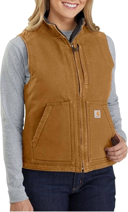 Изображение Carhartt Damska Kamizelka Carhartt Sherpa Lined Mock Brown