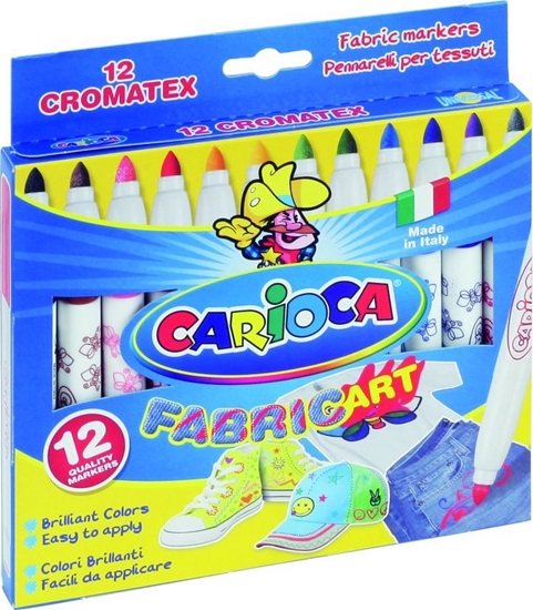 Picture of Carioca FLAMASTRY DO TKANIN 12 KOLORÓW CARIOCA