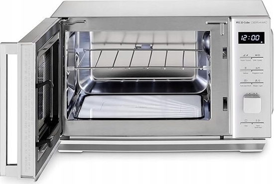 Picture of Caso | Microwave Oven with Grilis | MG 20 Cube | Free standing | 800 W | Grilis | Sidabrinis