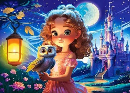 Attēls no Castorland Puzzle 120 Princess with Owl CASTOR