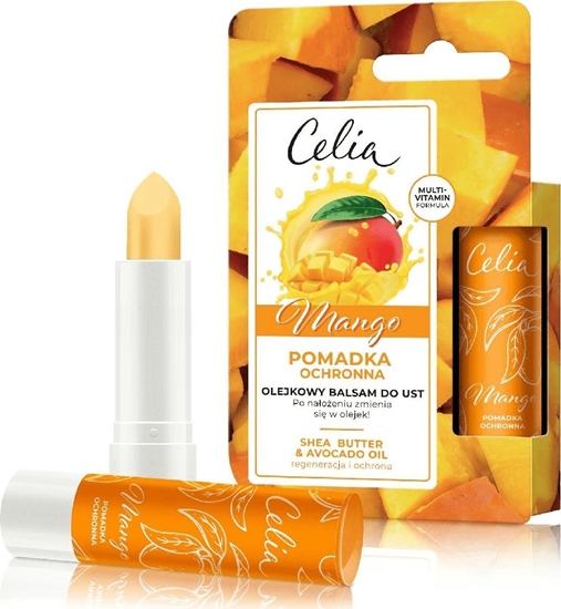 Изображение Celia Celia Pomadka ochronna - Olejkowy balsam do ust Mango 1szt