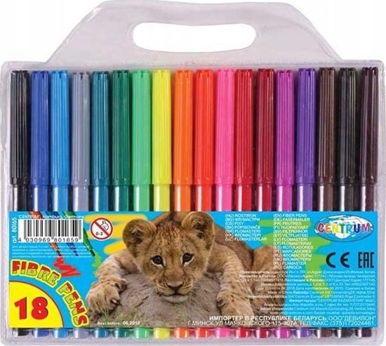 Picture of Centrum FLAMASTER 18 KOLORÓW ZOO